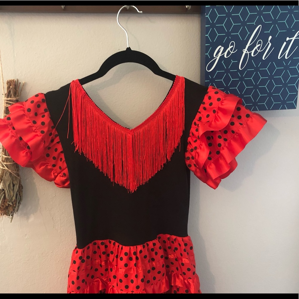 Girl’s Red & Black Flamenco Dress 💃🏼